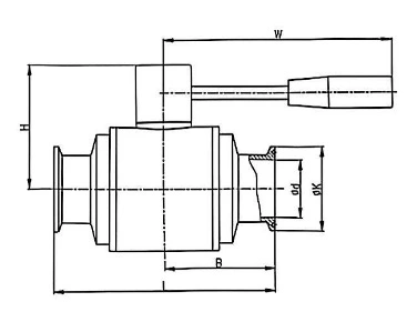 Sanitary Manual Pneumatic Full Bore 2-Piece Ball Valve
